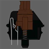 Cherry MX Brown mechanical switch animation
